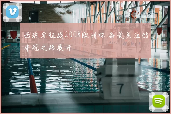 西班牙征战2008欧洲杯 备受关注的夺冠之路展开