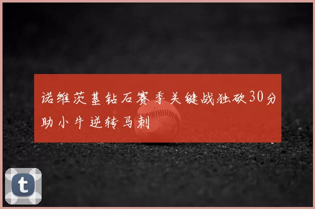 诺维茨基钻石赛季关键战独砍30分助小牛逆转马刺
