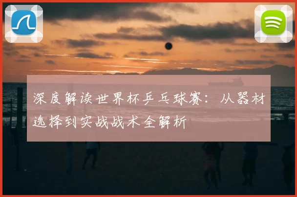 深度解读世界杯乒乓球赛:从器材选择到实战战术全解析
